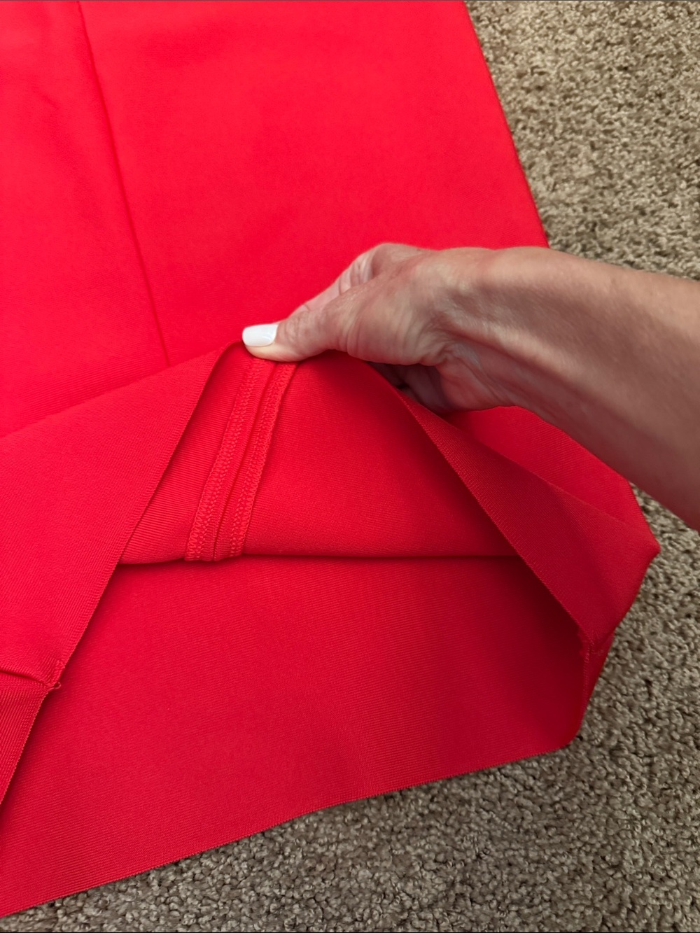 Red Off-Shoulder Ruffle Sleeve Bodycon Dress - Picture 8 of 10